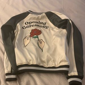 Opening Ceremony Silk Reversible Bomber Jacket